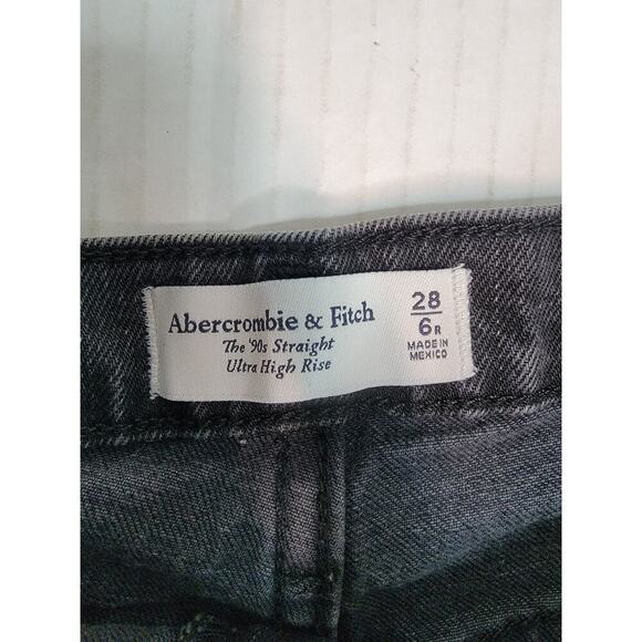 Abercrombie & Fitch Jeans 28/6 Womens 90s Straight Ultra High Rise gray - Picture 4 of 8